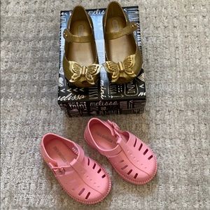 2 PAIRS OF MINI-MELISSA’S! Worn once! 👠